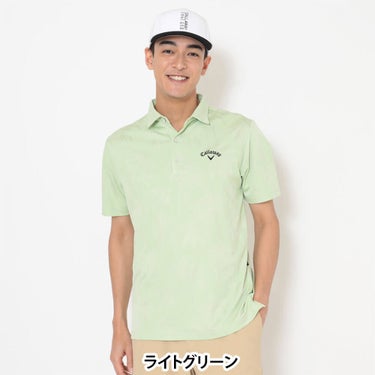 キャロウェイ Callaway　メンズ ヤシの木柄 同色ジャカード 半袖 ポロシャツ C26134115　2026年モデル 画像12(ALT)