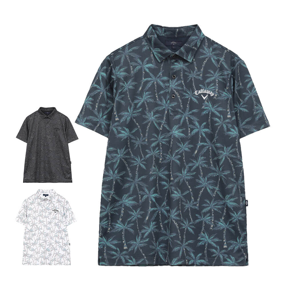 キャロウェイ Callaway　メンズ -3℃裏クール ヤシの木総柄 半袖 ポロシャツ C26134121　2026年モデル