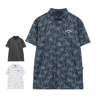 キャロウェイ Callaway　メンズ -3℃裏クール ヤシの木総柄 半袖 ポロシャツ C26134121　2026年モデル