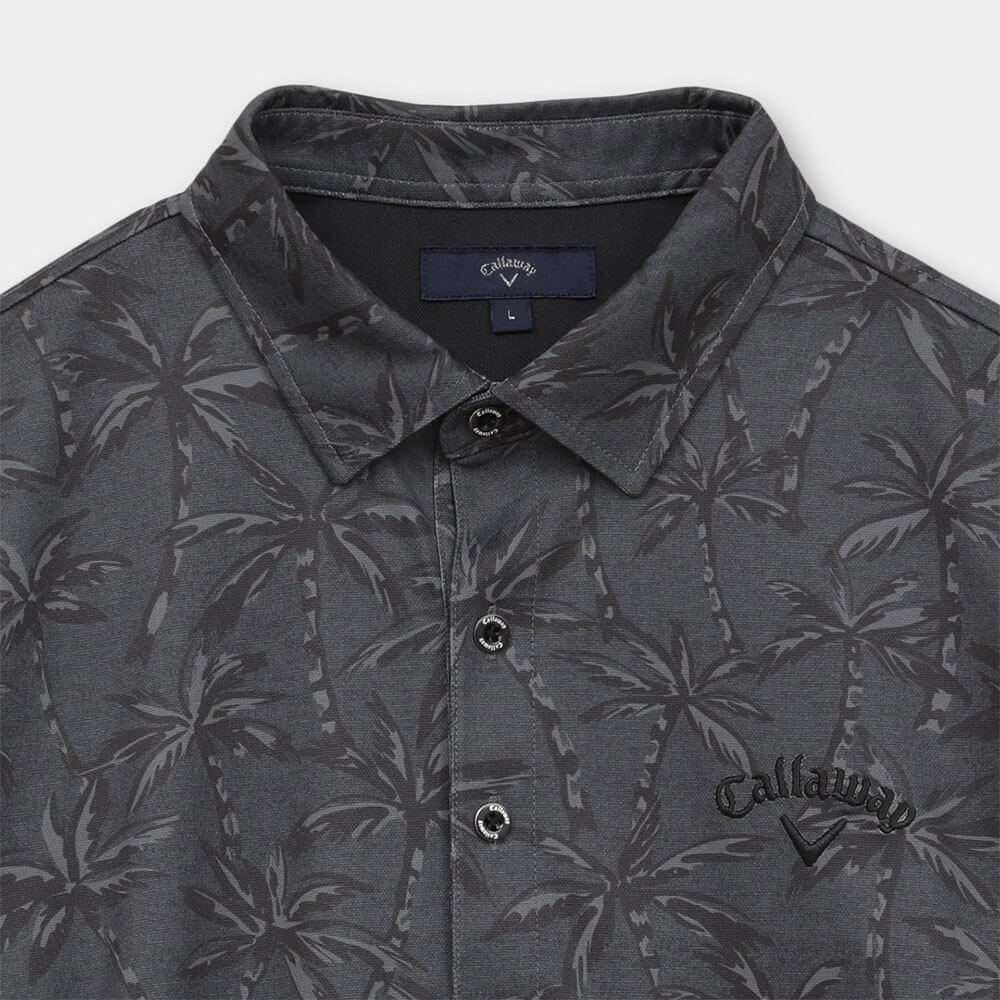 キャロウェイ Callaway　メンズ -3℃裏クール ヤシの木総柄 半袖 ポロシャツ C26134121　2026年モデル 画像5(ALT)