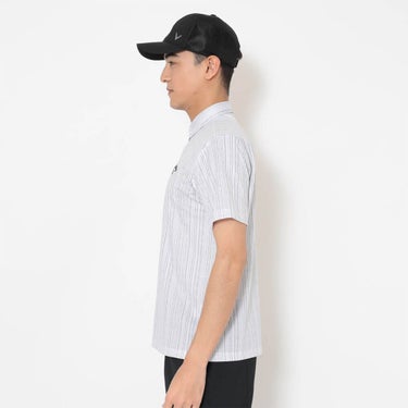 キャロウェイ Callaway　メンズ かざあなメッシュ ストライプ総柄 半袖 ポロシャツ C26134124　2026年モデル 画像4(ALT)