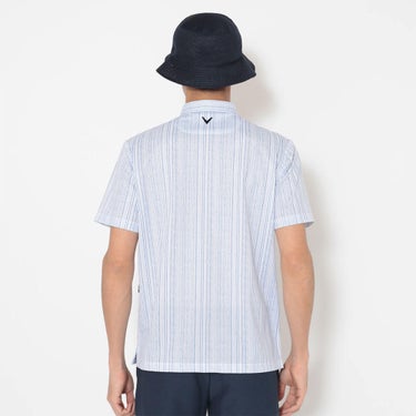 キャロウェイ Callaway　メンズ かざあなメッシュ ストライプ総柄 半袖 ポロシャツ C26134124　2026年モデル 画像9(ALT)