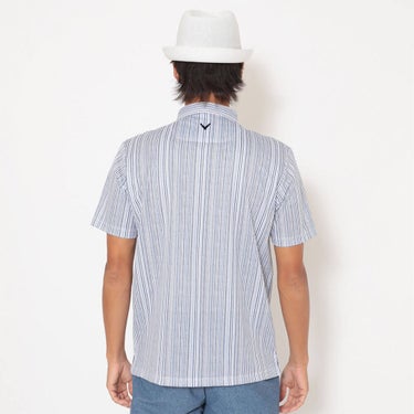 キャロウェイ Callaway　メンズ かざあなメッシュ ストライプ総柄 半袖 ポロシャツ C26134124　2026年モデル 画像12(ALT)