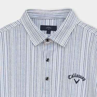 キャロウェイ Callaway　メンズ かざあなメッシュ ストライプ総柄 半袖 ポロシャツ C26134124　2026年モデル 画像14(ALT)