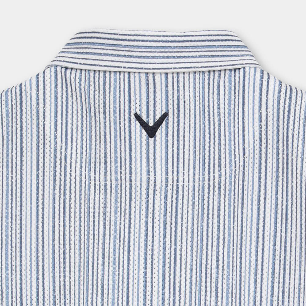 キャロウェイ Callaway　メンズ かざあなメッシュ ストライプ総柄 半袖 ポロシャツ C26134124　2026年モデル 画像15(ALT)