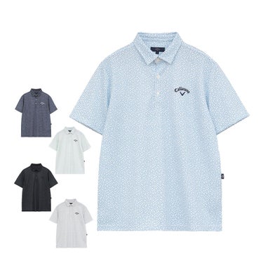 キャロウェイ Callaway　メンズ かざあなメッシュ 小ヤシの木総柄 半袖 ポロシャツ C26134125　2026年モデル