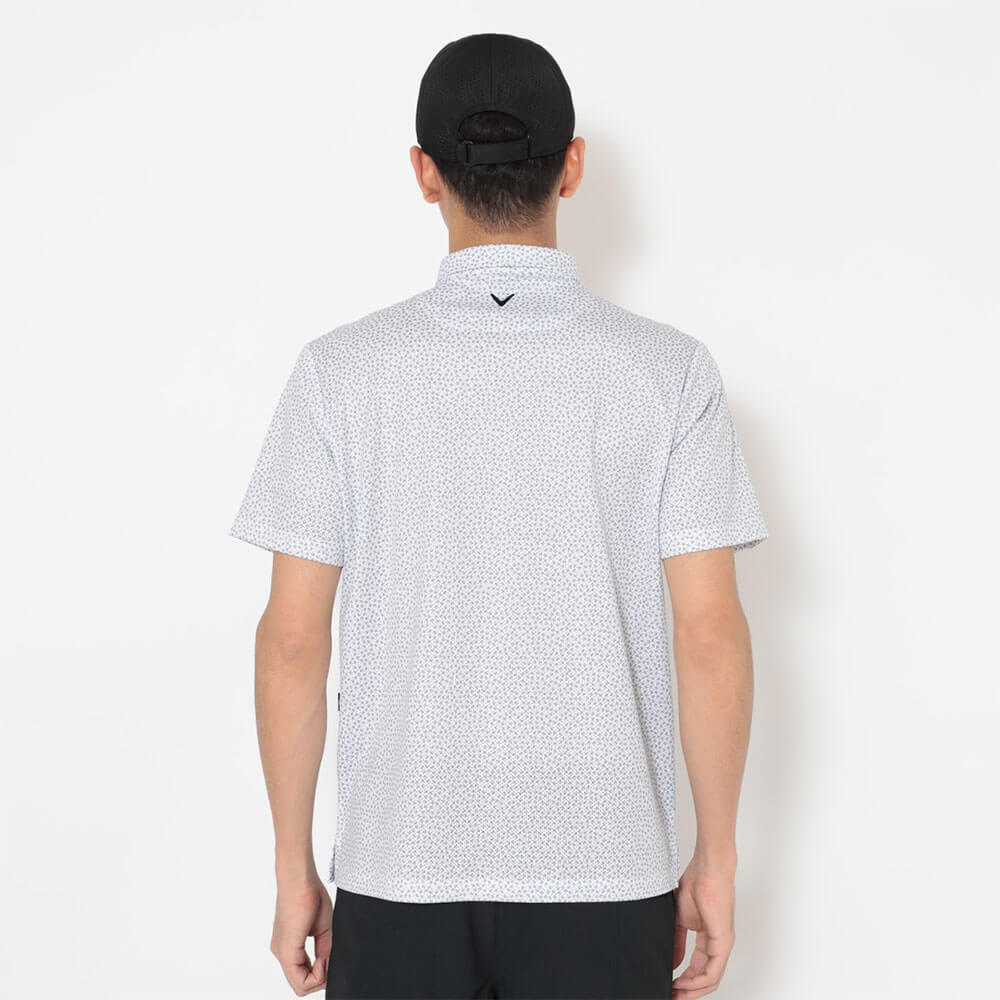 キャロウェイ Callaway　メンズ かざあなメッシュ 小ヤシの木総柄 半袖 ポロシャツ C26134125　2026年モデル 画像6(ALT)