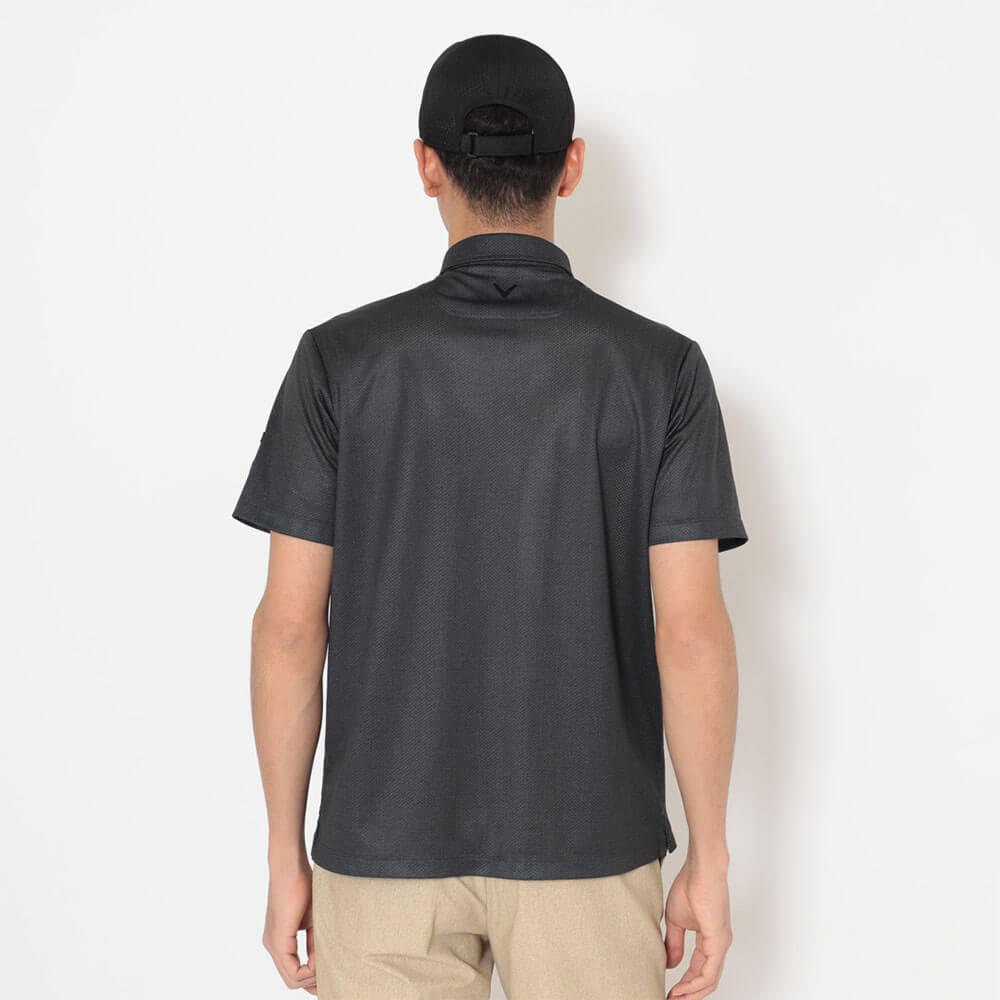 キャロウェイ Callaway　メンズ かざあなメッシュ シャンブレー柄 半袖 ポロシャツ C26134127　2026年モデル 画像3(ALT)