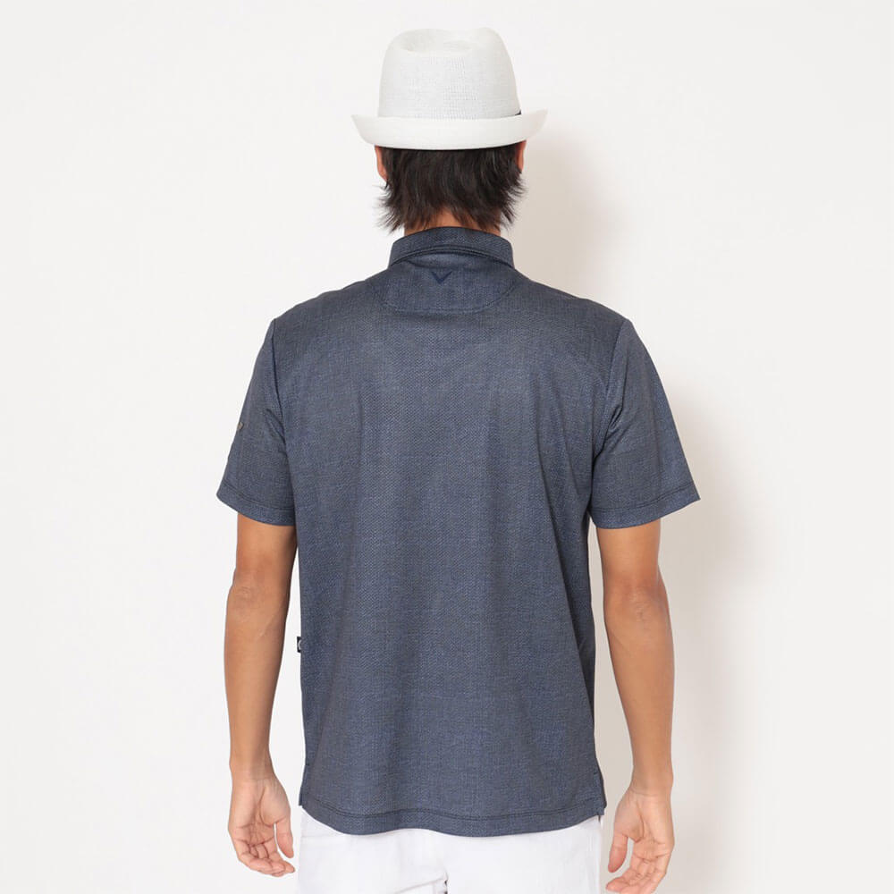 キャロウェイ Callaway　メンズ かざあなメッシュ シャンブレー柄 半袖 ポロシャツ C26134127　2026年モデル 画像12(ALT)