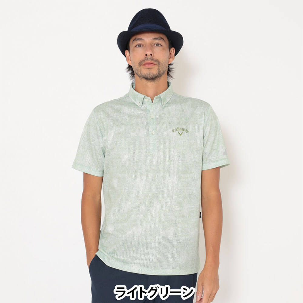 キャロウェイ Callaway　メンズ かざあなメッシュ シャンブレー柄 半袖 ポロシャツ C26134127　2026年モデル 画像14(ALT)