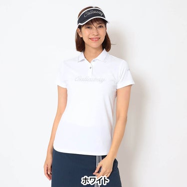キャロウェイ Callaway　レディース 鹿の子 半袖 ポロシャツ C26134200　2026年モデル 画像2(ALT)