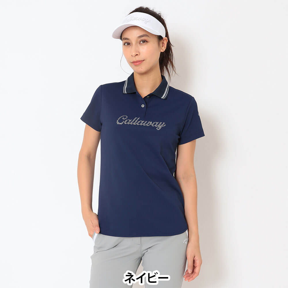 キャロウェイ Callaway　レディース 鹿の子 半袖 ポロシャツ C26134200　2026年モデル 画像11(ALT)