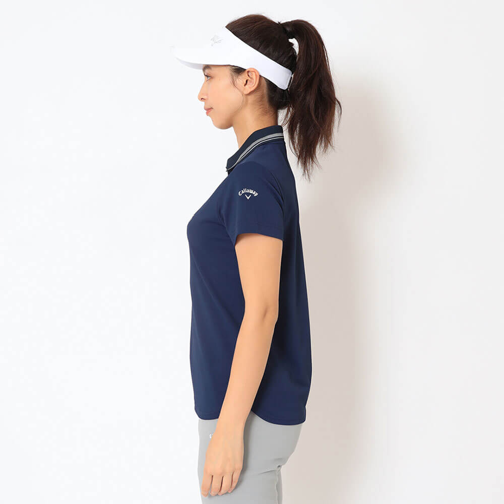 キャロウェイ Callaway　レディース 鹿の子 半袖 ポロシャツ C26134200　2026年モデル 画像13(ALT)