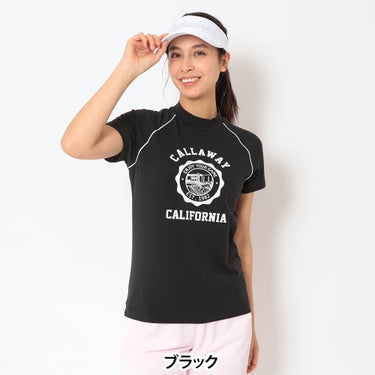 キャロウェイ Callaway　レディース 半袖 モックネック シャツ C26134201　2026年モデル 画像2(ALT)