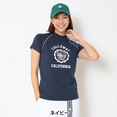 キャロウェイ Callaway　レディース 半袖 モックネック シャツ C26134201　2026年モデル 画像11(ALT)