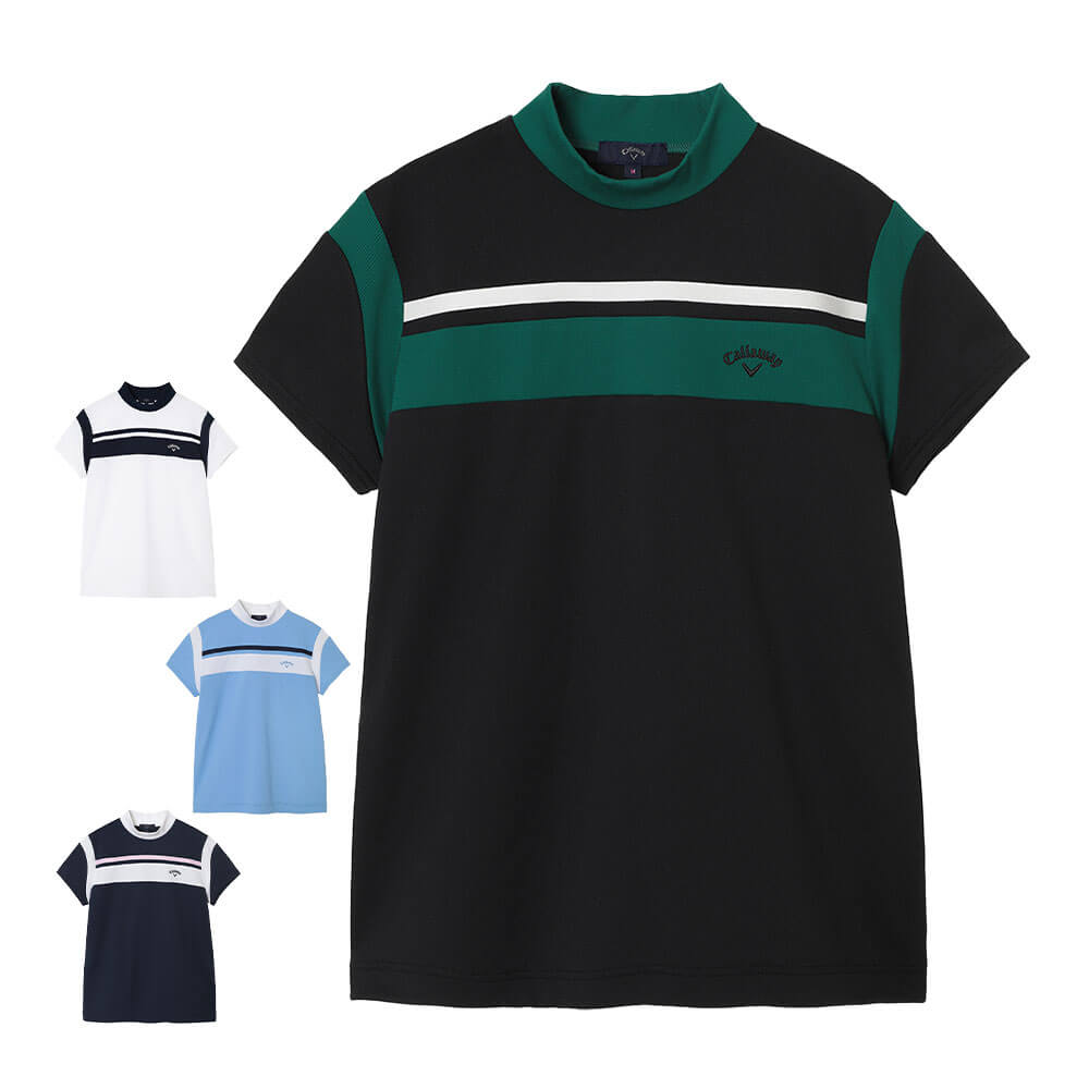 キャロウェイ Callaway　レディース ワッフル 半袖 モックネック シャツ C26134202　2026年モデル