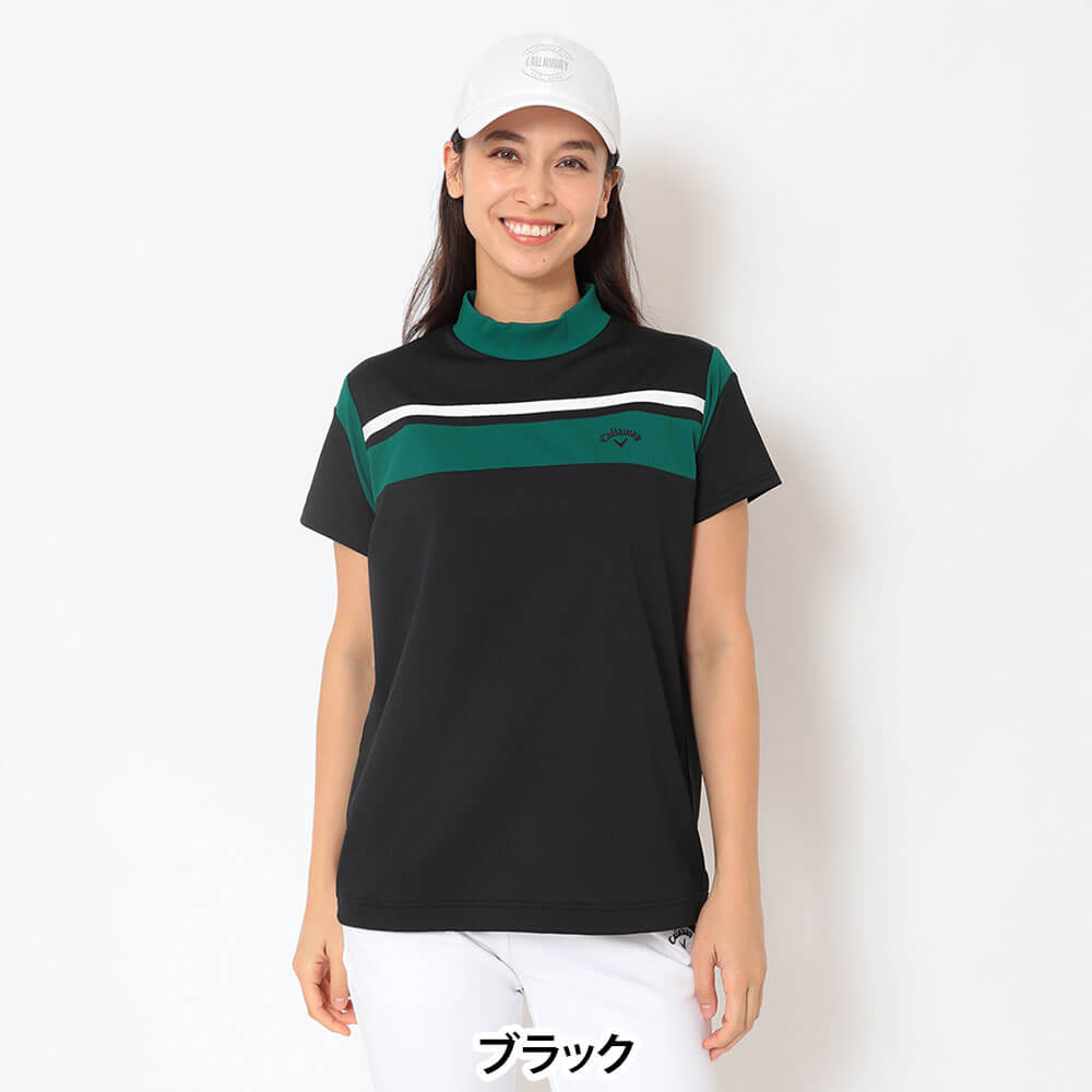 キャロウェイ Callaway レディース ワッフル 半袖 モックネック シャツ C26134202 2026年モデル