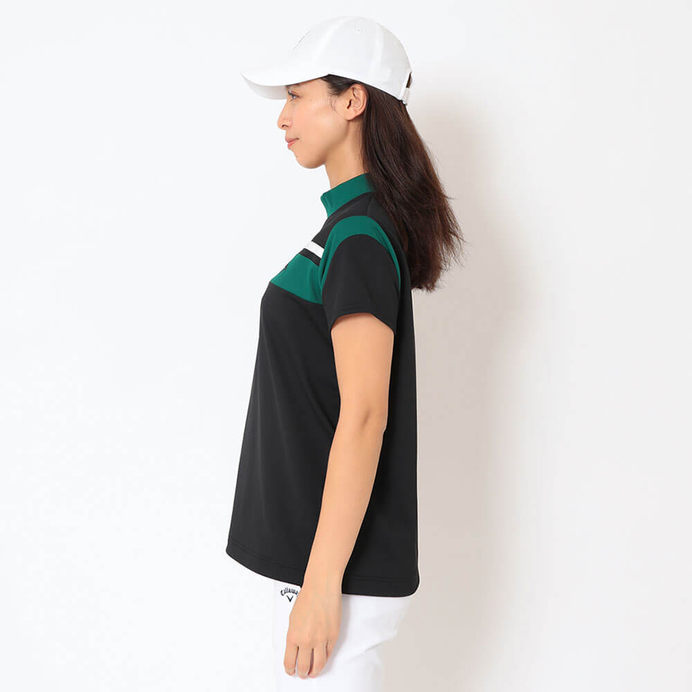 キャロウェイ Callaway　レディース ワッフル 半袖 モックネック シャツ C26134202　2026年モデル 画像4(ALT)