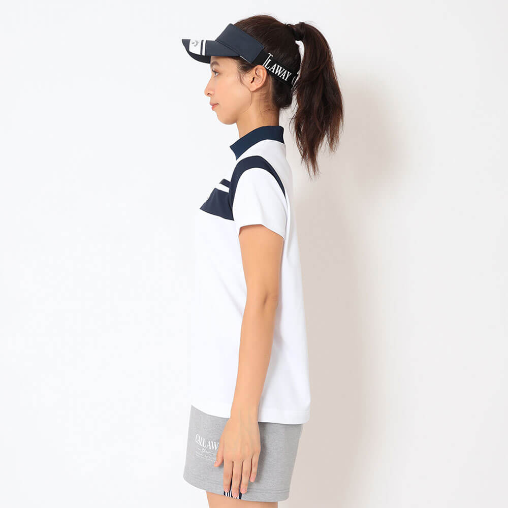 キャロウェイ Callaway　レディース ワッフル 半袖 モックネック シャツ C26134202　2026年モデル 画像7(ALT)