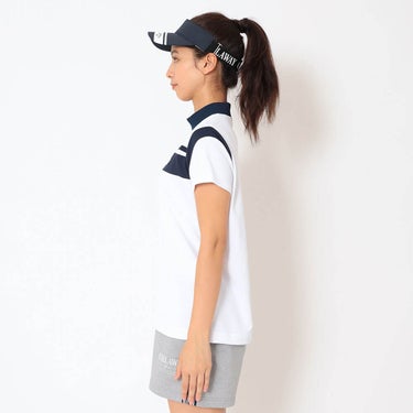 キャロウェイ Callaway　レディース ワッフル 半袖 モックネック シャツ C26134202　2026年モデル 画像7(ALT)