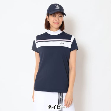 キャロウェイ Callaway　レディース ワッフル 半袖 モックネック シャツ C26134202　2026年モデル 画像13(ALT)