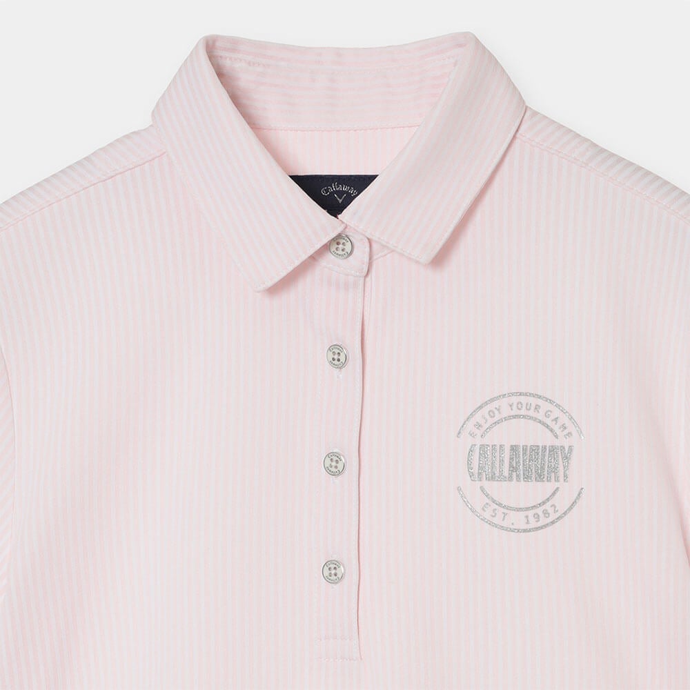 キャロウェイ Callaway　レディース ストライプ ジャカード 半袖 ポロシャツ C26134203　2026年モデル 画像8(ALT)