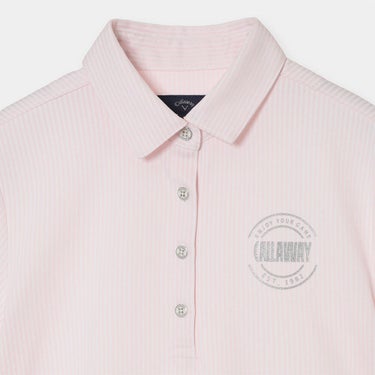 キャロウェイ Callaway　レディース ストライプ ジャカード 半袖 ポロシャツ C26134203　2026年モデル 画像8(ALT)