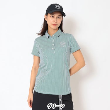 キャロウェイ Callaway　レディース ストライプ ジャカード 半袖 ポロシャツ C26134203　2026年モデル 画像16(ALT)