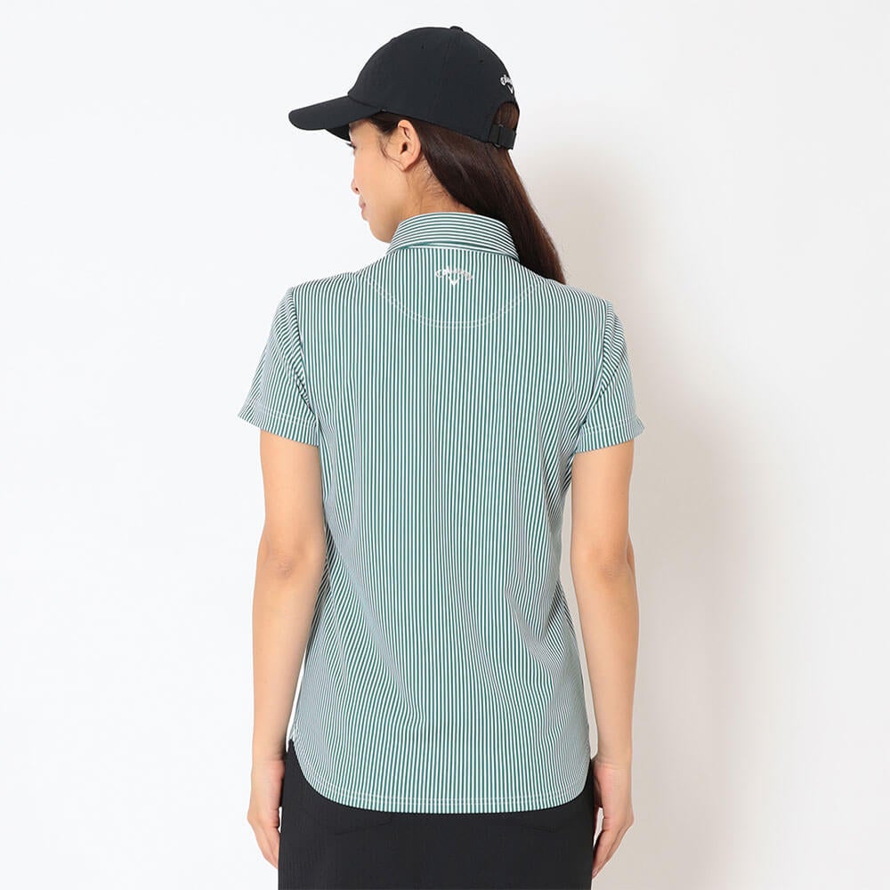 キャロウェイ Callaway　レディース ストライプ ジャカード 半袖 ポロシャツ C26134203　2026年モデル 画像17(ALT)