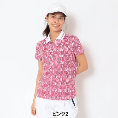 キャロウェイ Callaway　レディース レタードプリント 鹿の子 半袖 ポロシャツ C26134204　2026年モデル 画像5(ALT)