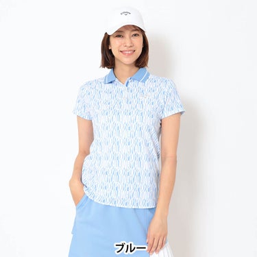 キャロウェイ Callaway　レディース レタードプリント 鹿の子 半袖 ポロシャツ C26134204　2026年モデル 画像8(ALT)