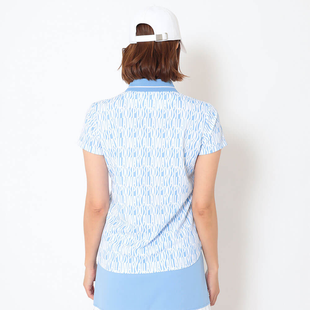 キャロウェイ Callaway　レディース レタードプリント 鹿の子 半袖 ポロシャツ C26134204　2026年モデル 画像9(ALT)