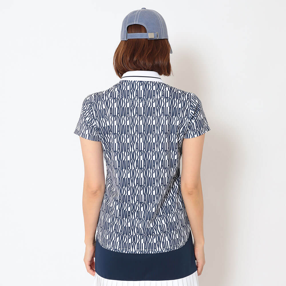 キャロウェイ Callaway　レディース レタードプリント 鹿の子 半袖 ポロシャツ C26134204　2026年モデル 画像13(ALT)