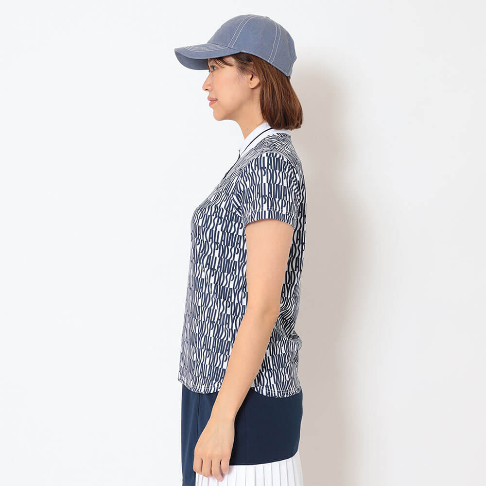 キャロウェイ Callaway　レディース レタードプリント 鹿の子 半袖 ポロシャツ C26134204　2026年モデル 画像14(ALT)