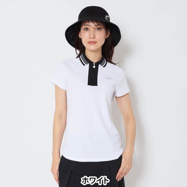 キャロウェイ Callaway　レディース 裏クール 半袖 ハーフジップ シャツ C26134205　2026年モデル 画像5(ALT)