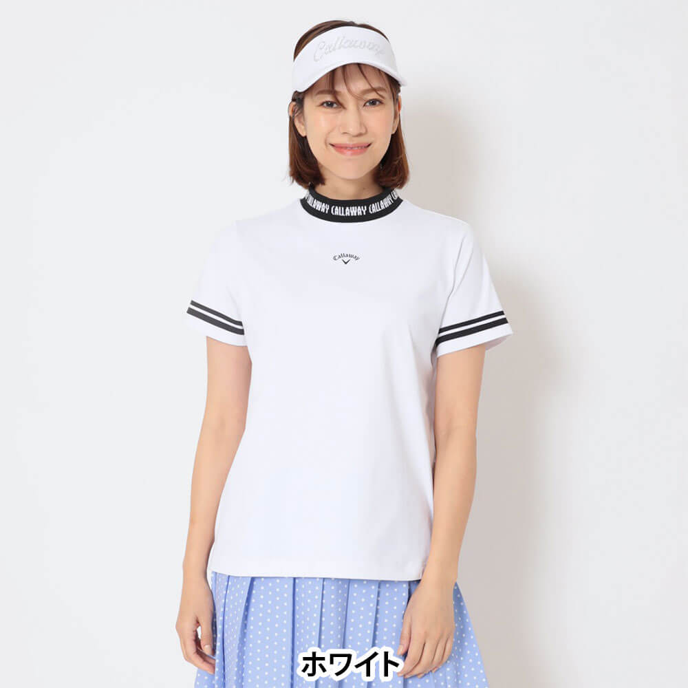 キャロウェイ Callaway　レディース 裏クール 半袖 モックネック シャツ C26134206　2026年モデル 画像8(ALT)