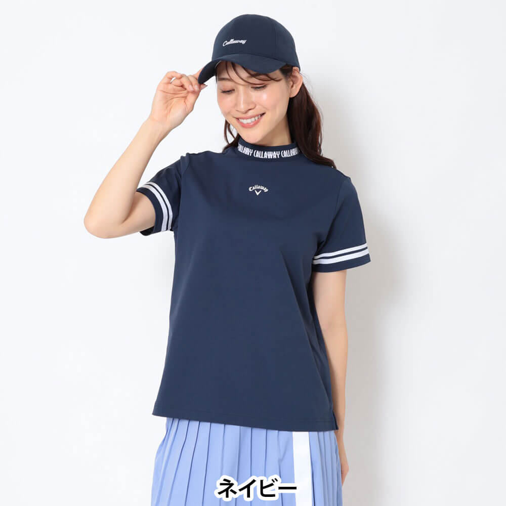 キャロウェイ Callaway　レディース 裏クール 半袖 モックネック シャツ C26134206　2026年モデル 画像14(ALT)