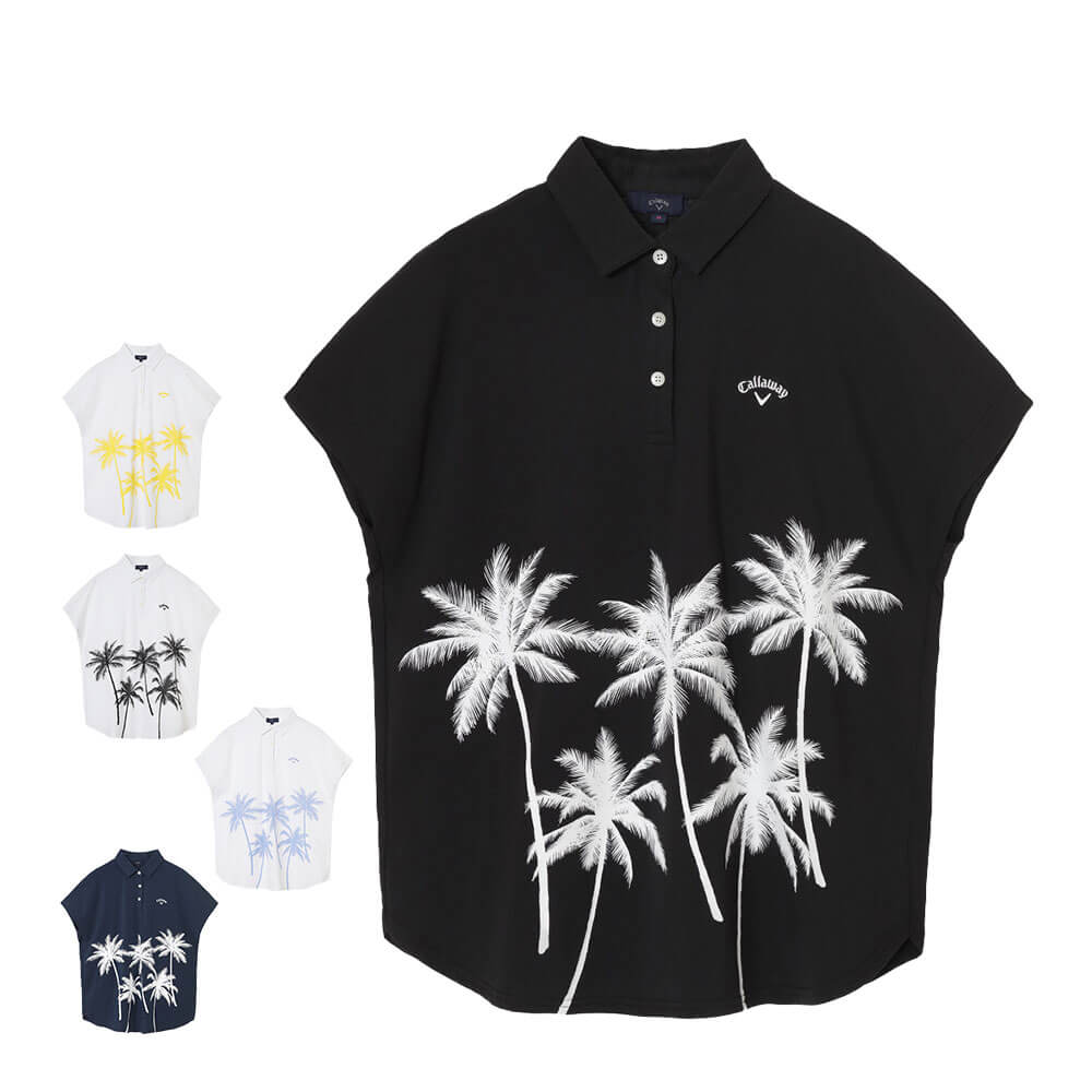 キャロウェイ Callaway レディース ヤシの木プリント 半袖 リラックス