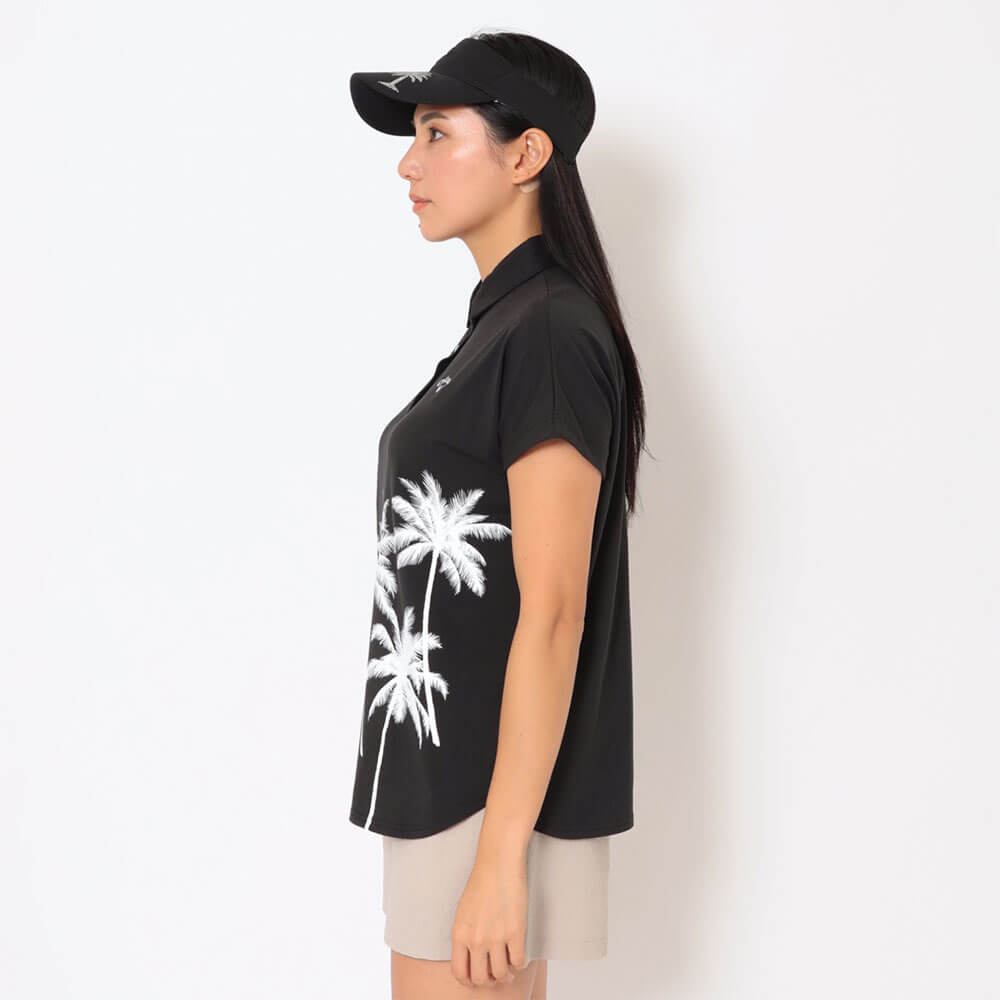 キャロウェイ Callaway　レディース ヤシの木プリント 半袖 リラックス ポロシャツ C26134212　2026年モデル 画像4(ALT)
