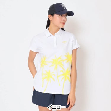 キャロウェイ Callaway　レディース ヤシの木プリント 半袖 リラックス ポロシャツ C26134212　2026年モデル 画像8(ALT)