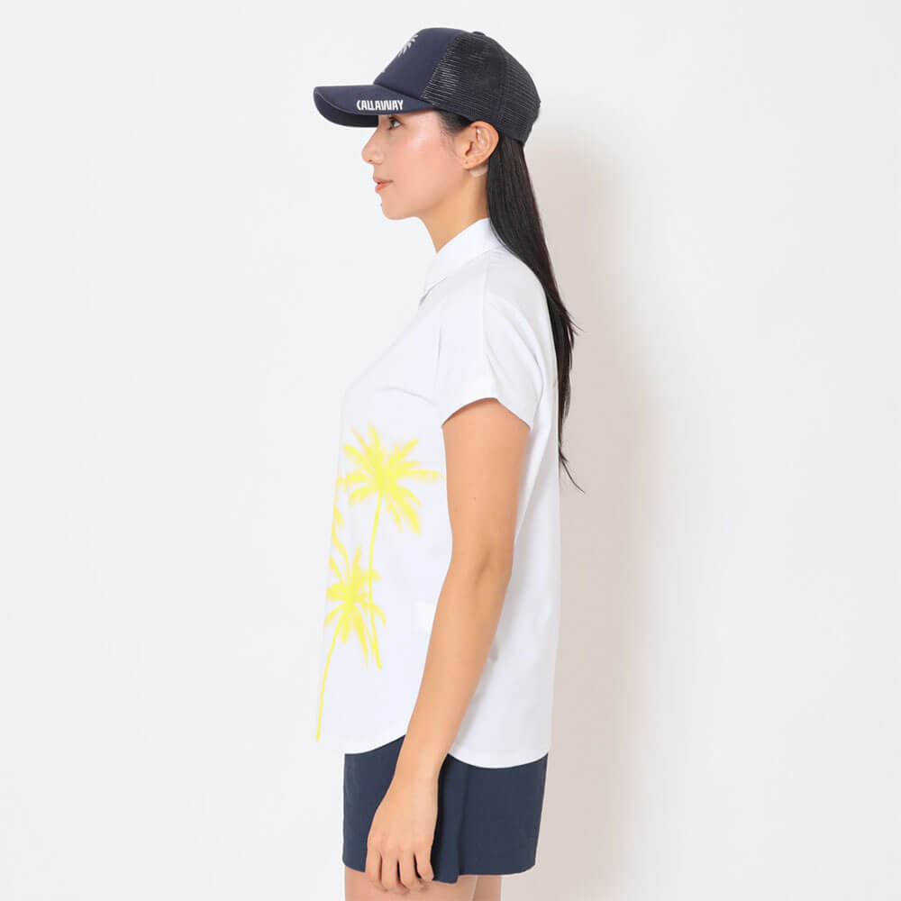 キャロウェイ Callaway　レディース ヤシの木プリント 半袖 リラックス ポロシャツ C26134212　2026年モデル 画像10(ALT)