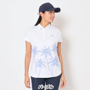 キャロウェイ Callaway　レディース ヤシの木プリント 半袖 リラックス ポロシャツ C26134212　2026年モデル 画像11(ALT)