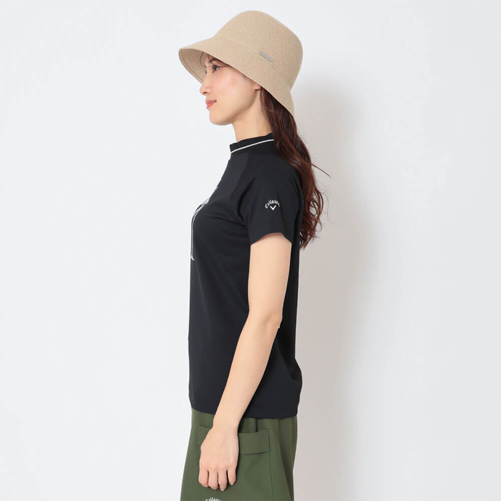 キャロウェイ Callaway　レディース ラインストーン付 半袖 モックネック シャツ C26134214　2026年モデル 画像4(ALT)