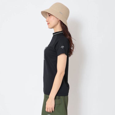 キャロウェイ Callaway　レディース ラインストーン付 半袖 モックネック シャツ C26134214　2026年モデル 画像4(ALT)