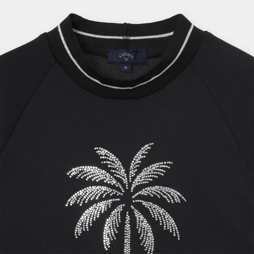 キャロウェイ Callaway　レディース ラインストーン付 半袖 モックネック シャツ C26134214　2026年モデル 画像5(ALT)