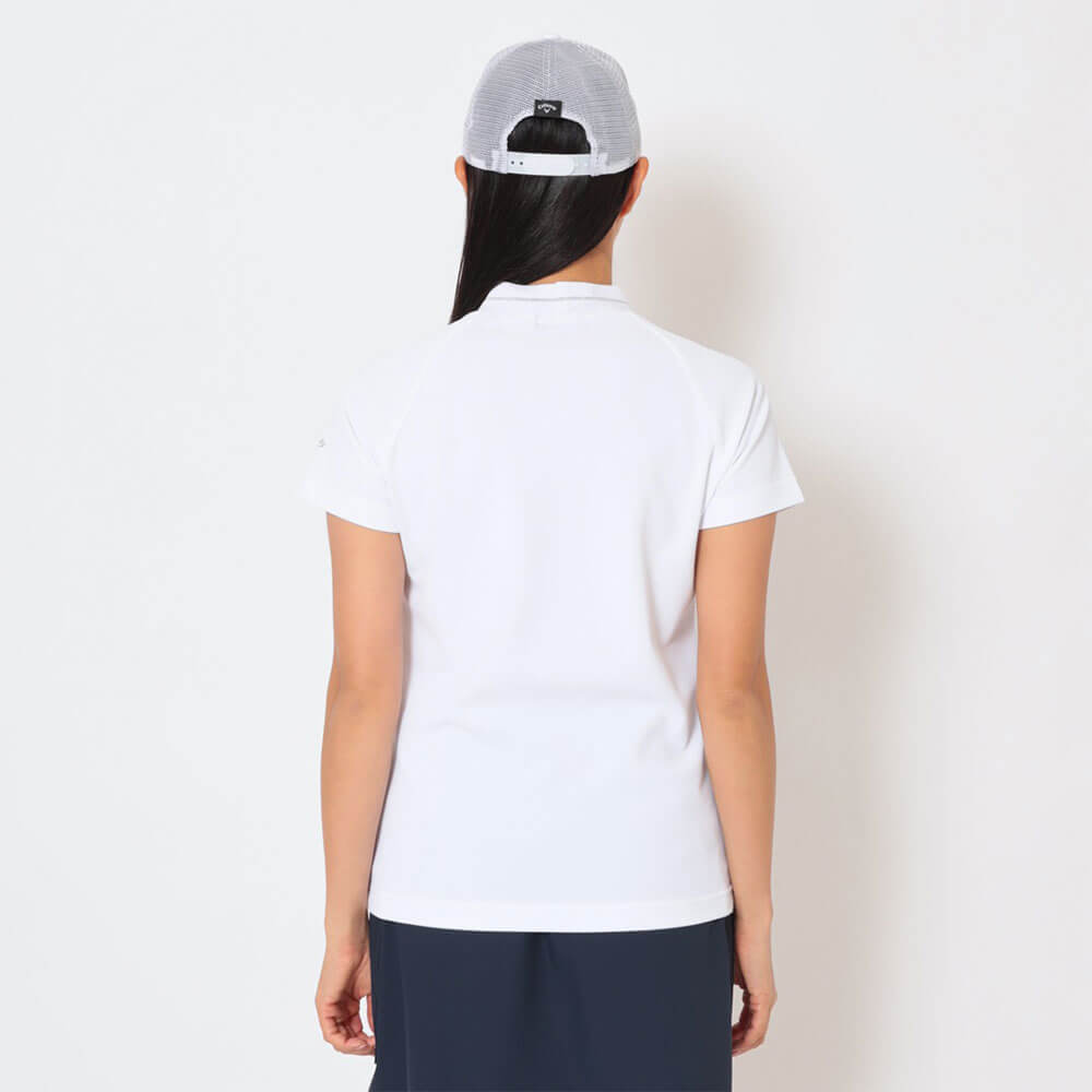 キャロウェイ Callaway　レディース ラインストーン付 半袖 モックネック シャツ C26134214　2026年モデル 画像9(ALT)