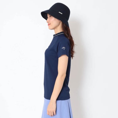 キャロウェイ Callaway　レディース ラインストーン付 半袖 モックネック シャツ C26134214　2026年モデル 画像13(ALT)