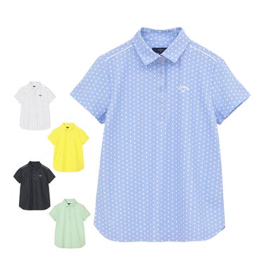 キャロウェイ Callaway　レディース かざあなメッシュ ドットプリント 半袖 ポロシャツ C26134216　2026年モデル