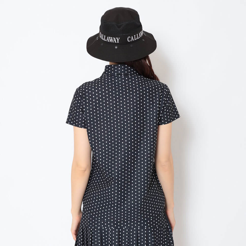 キャロウェイ Callaway　レディース かざあなメッシュ ドットプリント 半袖 ポロシャツ C26134216　2026年モデル 画像3(ALT)