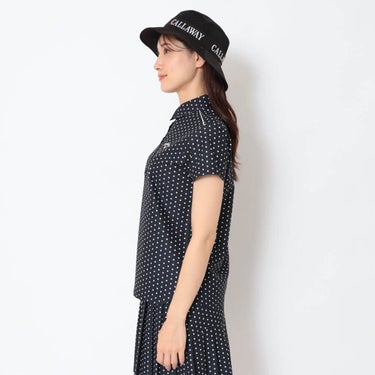 キャロウェイ Callaway　レディース かざあなメッシュ ドットプリント 半袖 ポロシャツ C26134216　2026年モデル 画像4(ALT)